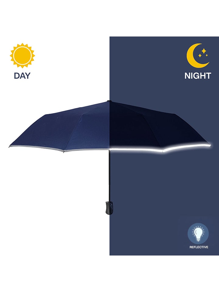 PERLETTI Parasol "Reflective" w kolorze granatowym - Ø 104 cm rozmiar: onesize