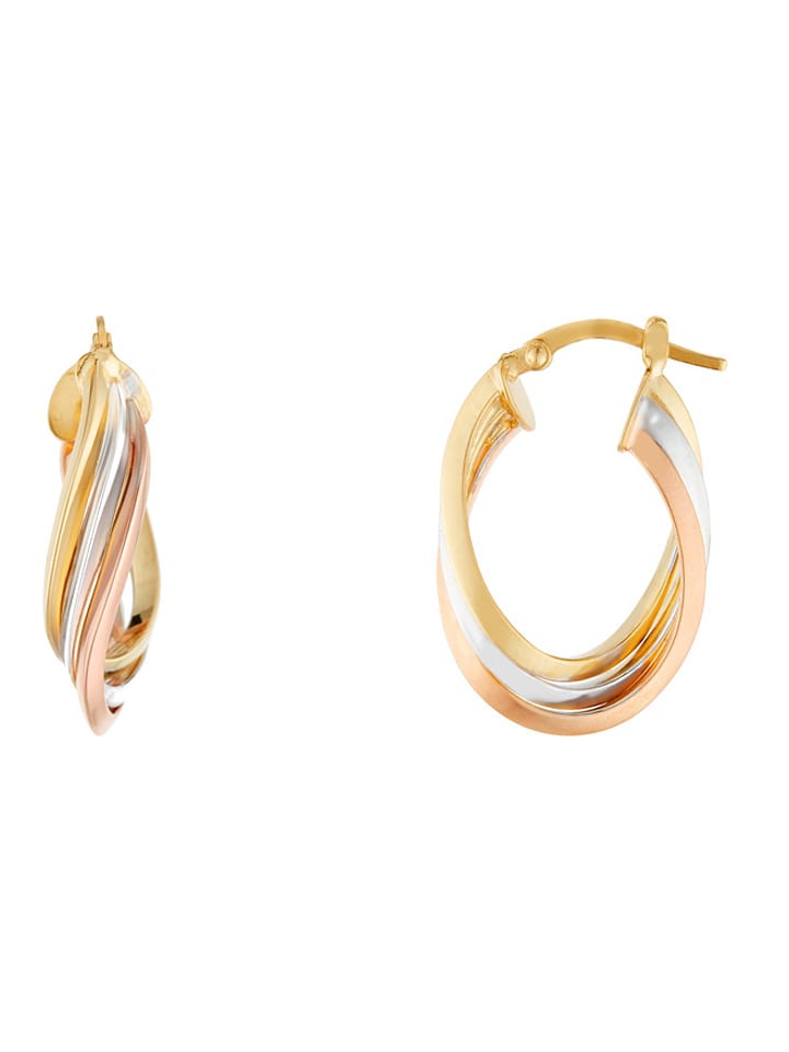 OR ÉCLAT Złote kolczyki-kreole "Maya" rozmiar: onesize