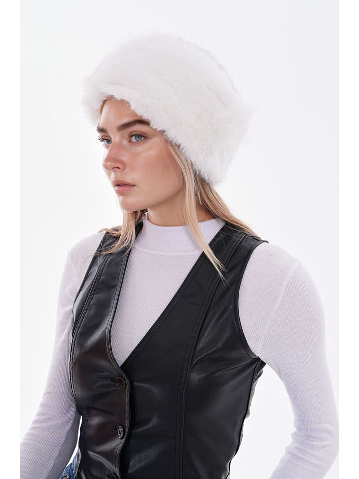 Lucky Bees Czapka w kolorze białym rozmiar: onesize