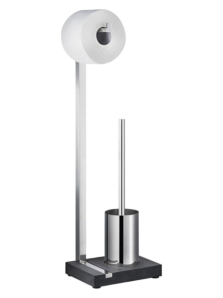 Blomus Stojak WC "Menoto" w kolorze srebrno-czarnym - wys. 65 cm rozmiar: onesize