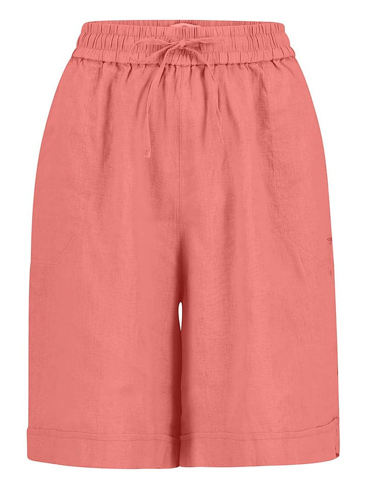 FYNCH-HATTON Lniane bermudy w kolorze koralowym rozmiar: 44
