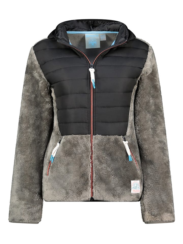 Geographical Norway Kurtka polarowa "Typologie" w kolorze czarno-szarym rozmiar: M