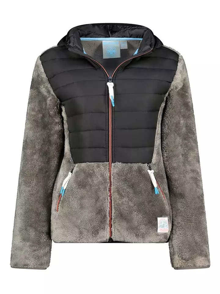 Geographical Norway Kurtka polarowa "Typologie" w kolorze czarno-szarym rozmiar: M