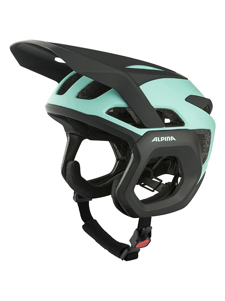 Alpina Kask rowerowy "Rootage Evo" w kolorze czarno-turkusowym rozmiar: 51-55 cm