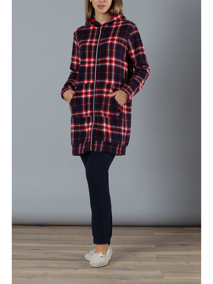 maryplaid Kardigan w kolorze granatowo-czerwonym rozmiar: XL