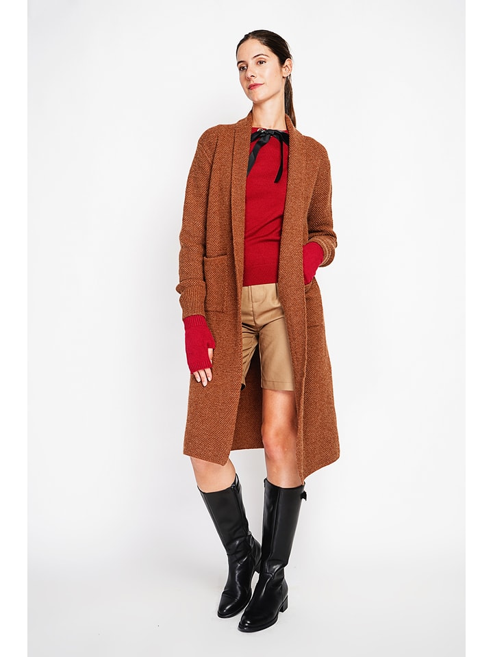 ASSUILI Kardigan w kolorze jasnobrązowym rozmiar: 34