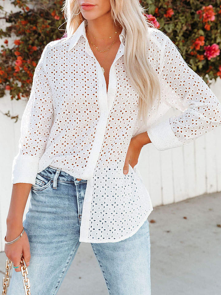 LA Angels Bluzka w kolorze białym rozmiar: S