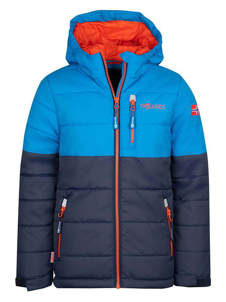 Trollkids Kurtka narciarska "Hemsedal" w kolorze granatowo-błękitnym rozmiar: 104