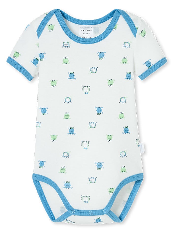 Schiesser Body w kolorze biało-błękitnym rozmiar: 92