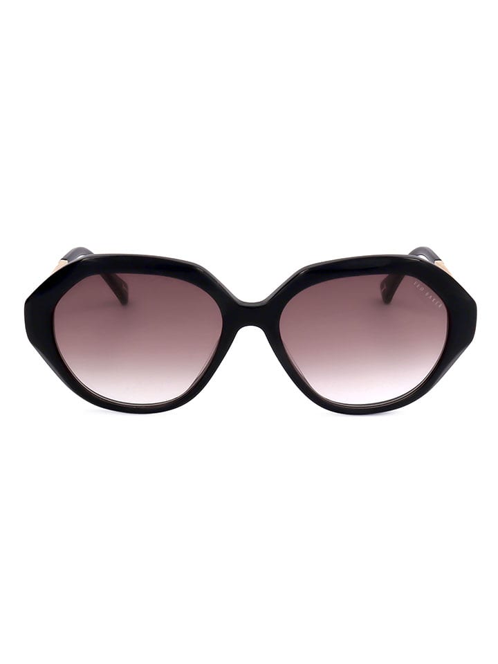 Ted Baker Damskie okulary przeciwsłoneczne w kolorze czarno-jasnoróżowym rozmiar: 54