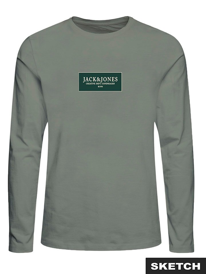 JACK & JONES Junior Koszulka "Greene" w kolorze zielonoszarym rozmiar: 176
