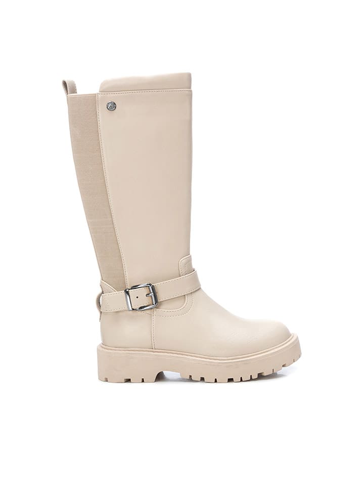 XTI Kids Kozaki w kolorze beżowym rozmiar: 32