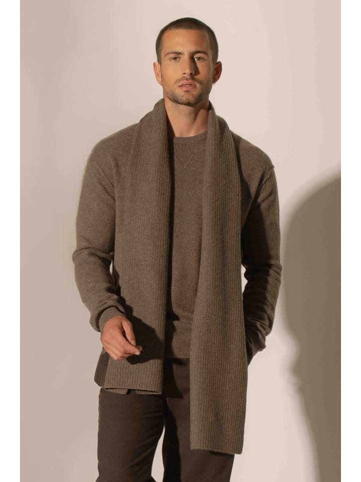 Perfect Cashmere Kaszmirowy szal "Louane" w kolorze jasnobrązowym - 180 x 30 cm rozmiar: onesize