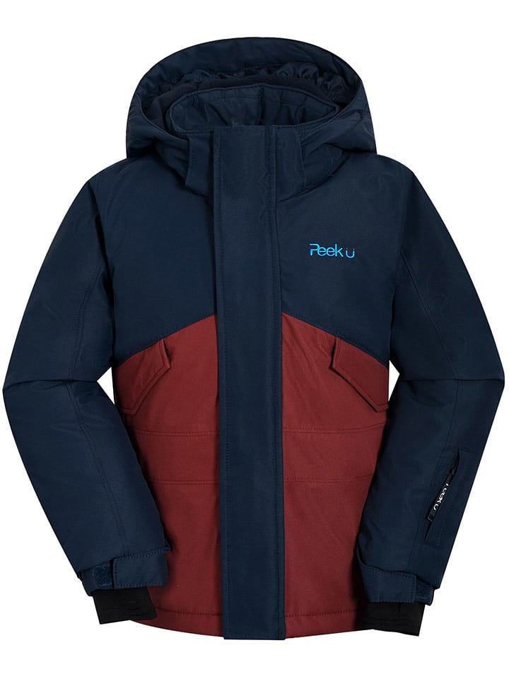 Peek U Zimowa kurtka funkcyjna "Kiran" w kolorze granatowo-czerwonym rozmiar: 110