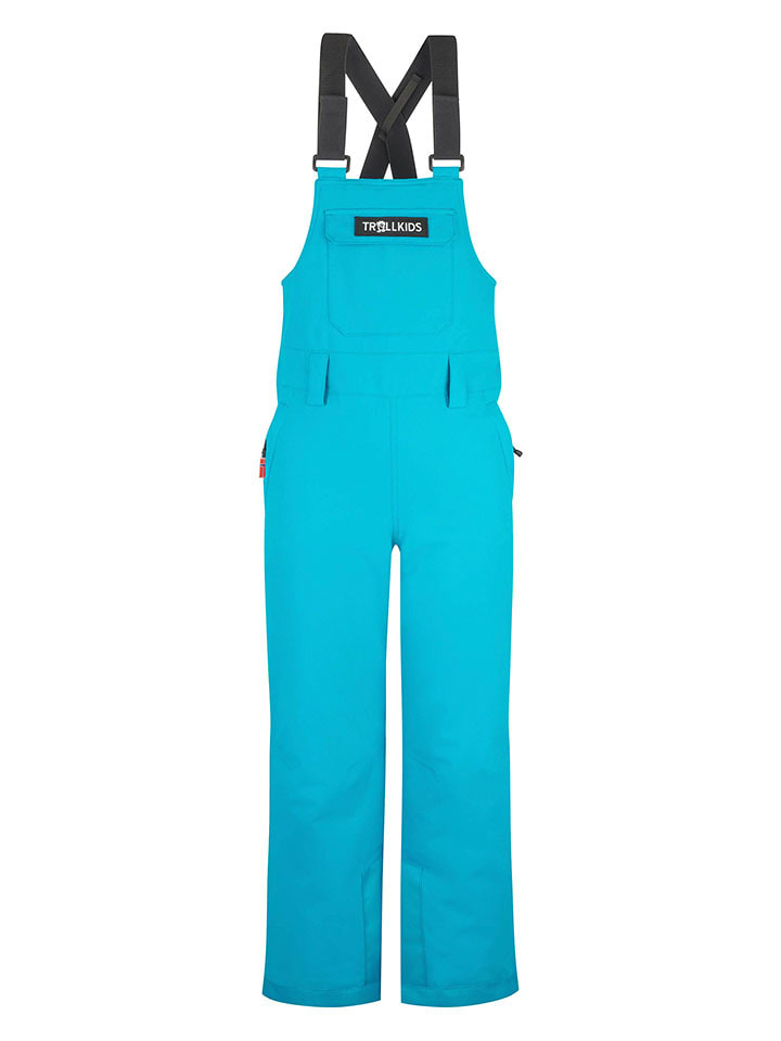Trollkids Spodnie narciarskie "Eikedalen" w kolorze turkusowym rozmiar: 110