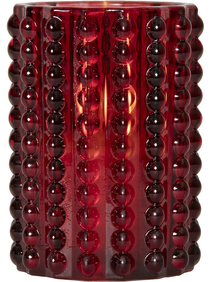 STAR Trading Świeca LED w kolorze czerwonym - wys. 12,5 cm rozmiar: onesize