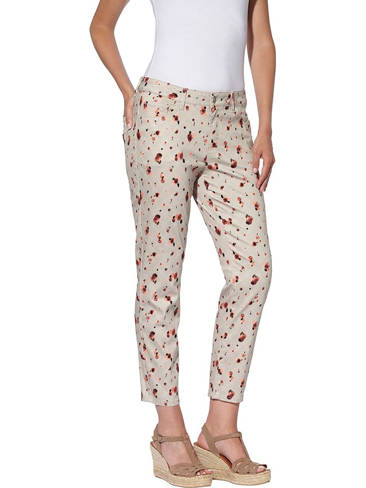 Heine Dżinsy - Slim fit - w kolorze beżowym rozmiar: 50