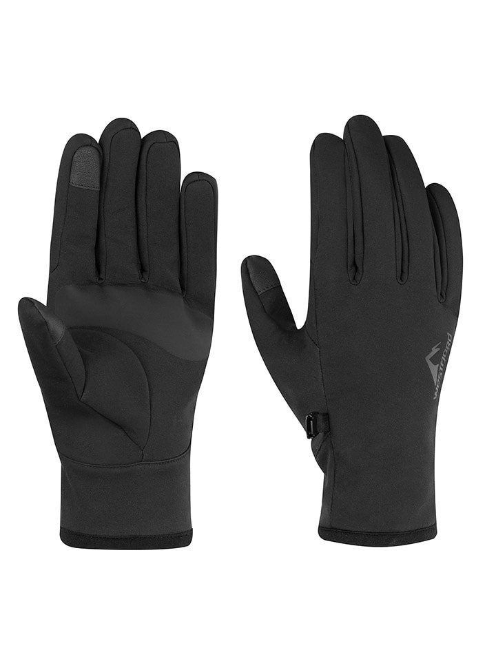 Westfjord Rękawice softshellowe "Hekla" w kolorze czarnym rozmiar: 6