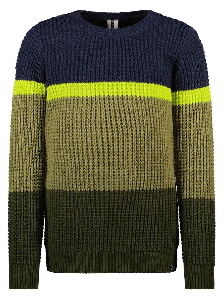 B.Nosy Sweter "Kay" w kolorze granatowo-oliwkowym rozmiar: 122/128