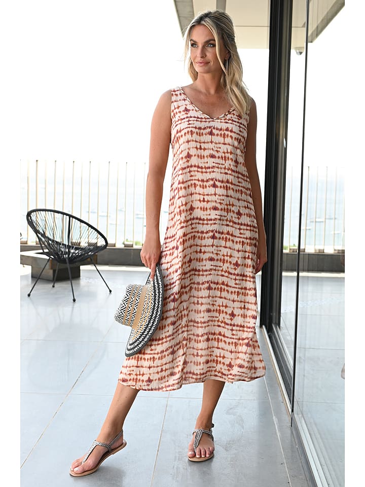 Bleu d'Azur Sukienka "Nairobi" w kolorze jasnobrązowym rozmiar: 40