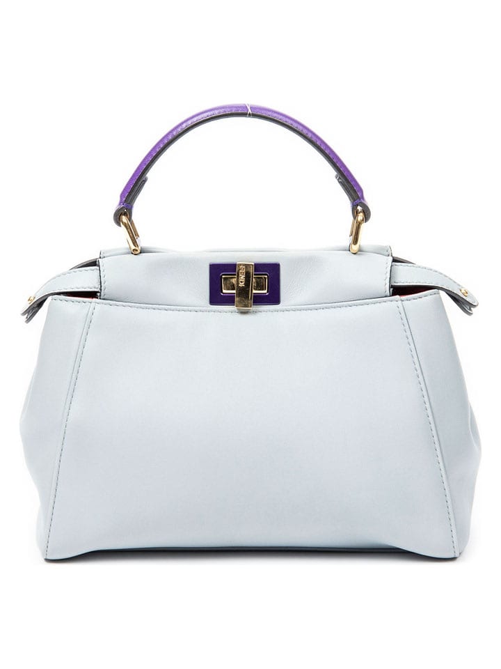 Fendi Skórzana torebka w kolorze błękitnym - 23 x 18 x 11 cm rozmiar: onesize