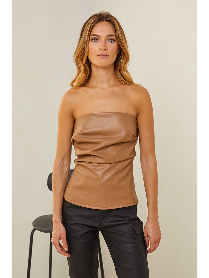 Plume Top "Frans" w kolorze karmelowym rozmiar: M