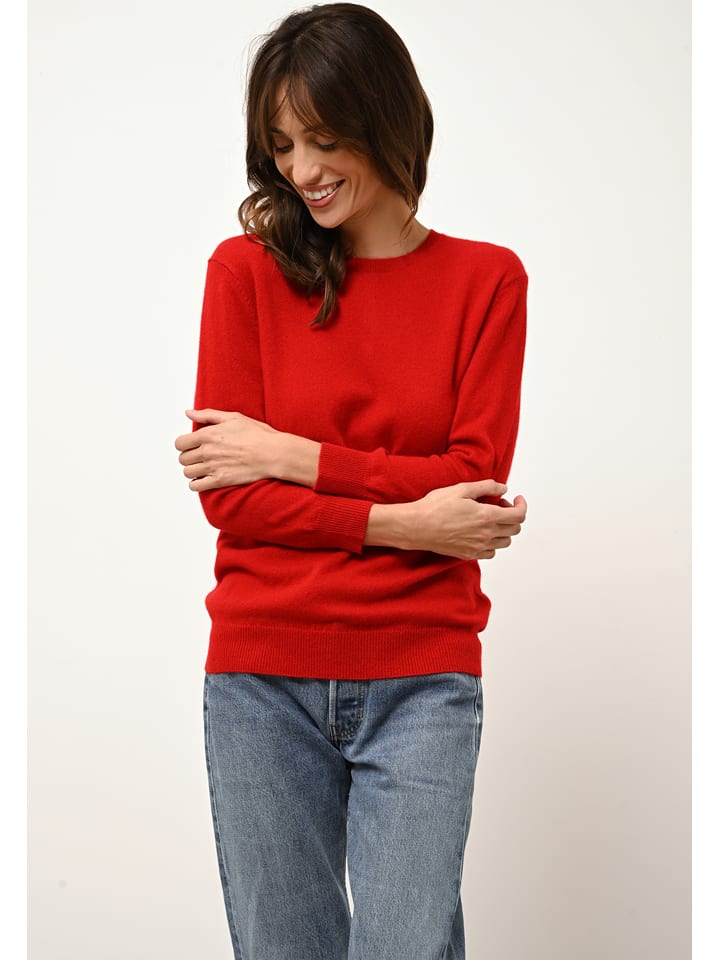 Just Cashmere Kaszmirowy sweter "Janice" w kolorze czerwonym rozmiar: XL