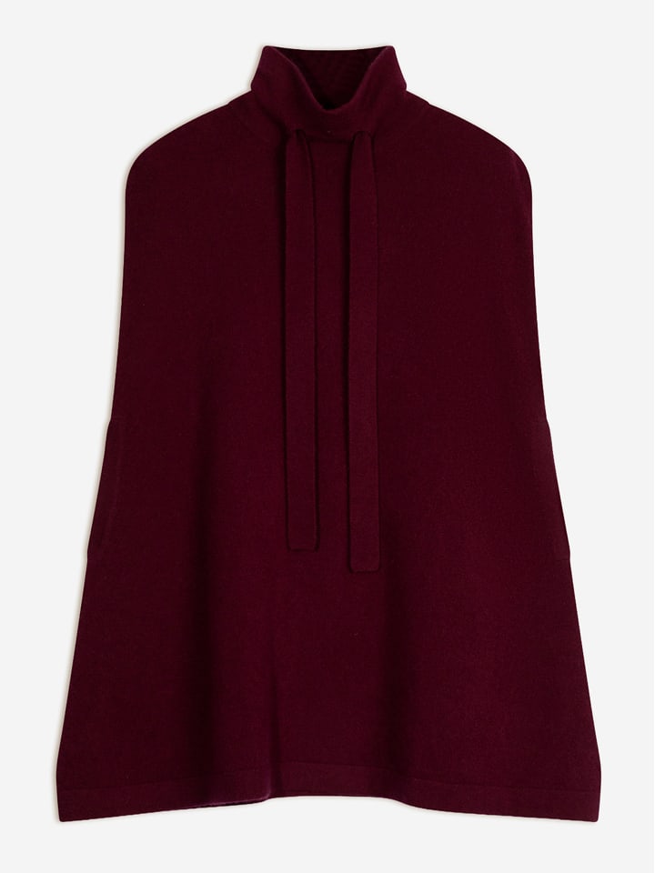 Just Cashmere Kaszmirowe ponczo "Miamar" w kolorze bordowym rozmiar: L