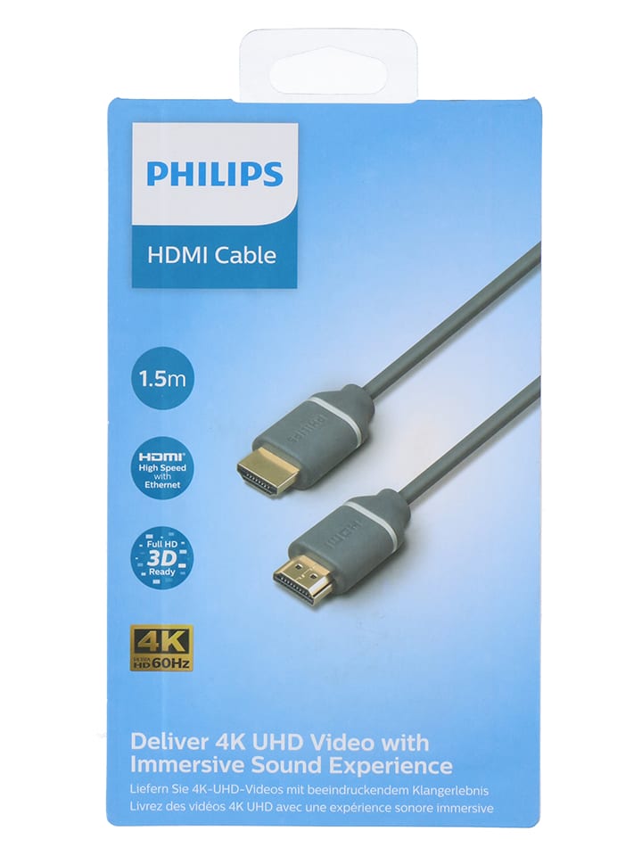Philips Kabel HMDI w kolorze szarym - dł. 105 cm rozmiar: onesize