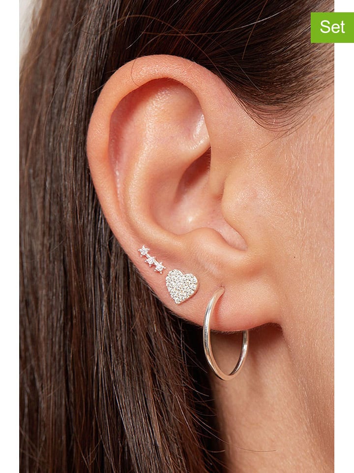 Lodie Silver 3-częściowy zestaw z cyrkoniami rozmiar: onesize