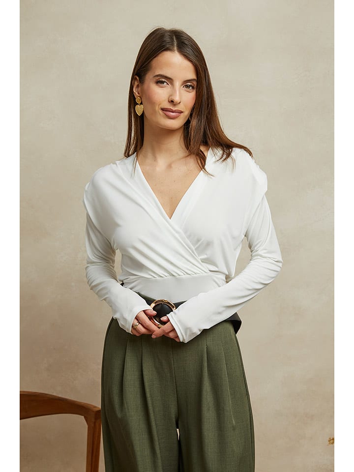 Plume Bluzka "Petrus" w kolorze białym rozmiar: L