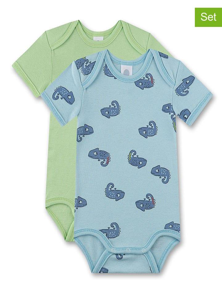 Sanetta Body (2 szt.) w kolorze zielonym i błękitnym rozmiar: 92