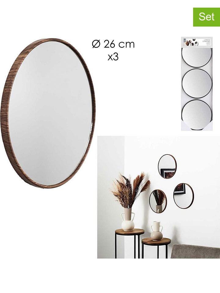 Ethnical Life Lustra (3 szt.) "Toronto" w kolorze brązowym - Ø 26 cm rozmiar: onesize