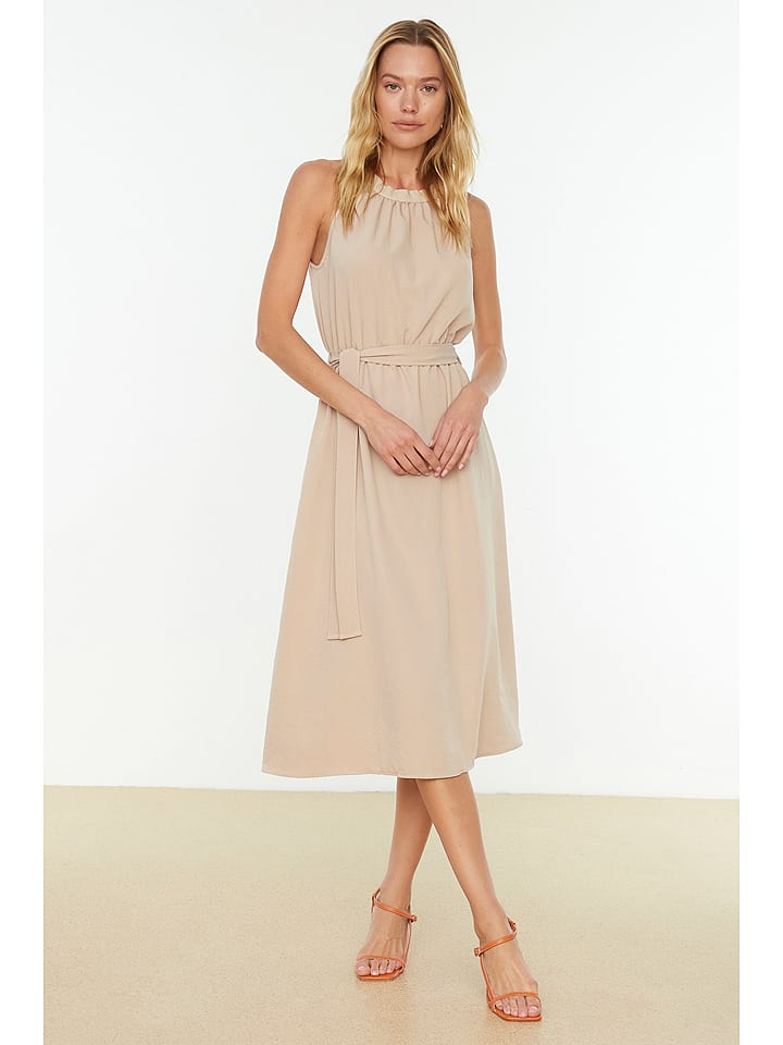 trendyol Sukienka w kolorze beżowym rozmiar: 36