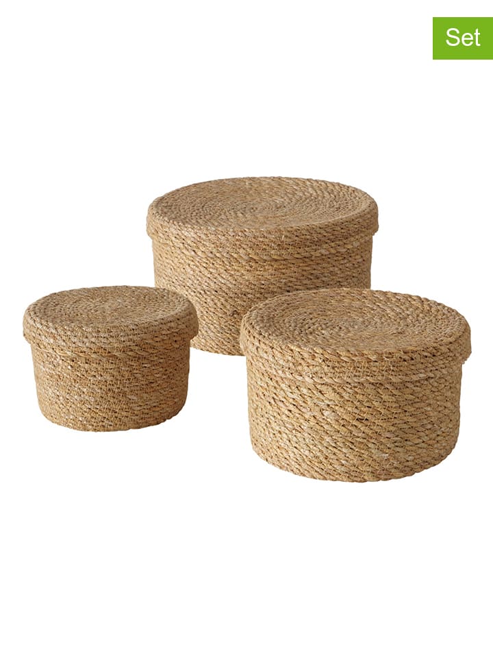 Boltze Koszyki (3 szt.) "Sophy" w kolorze jasnobrązowym rozmiar: onesize