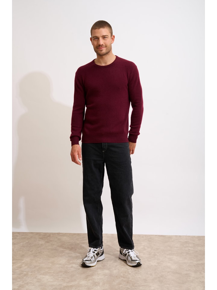 Just Cashmere Kaszmirowy sweter "Gabin" w kolorze bordowym rozmiar: L