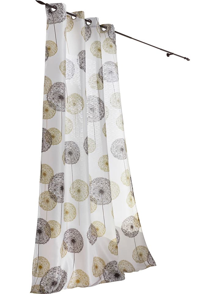 heine home Zasłona dekoracyjna w kolorze kremowo-brązowym rozmiar: 175x135 cm