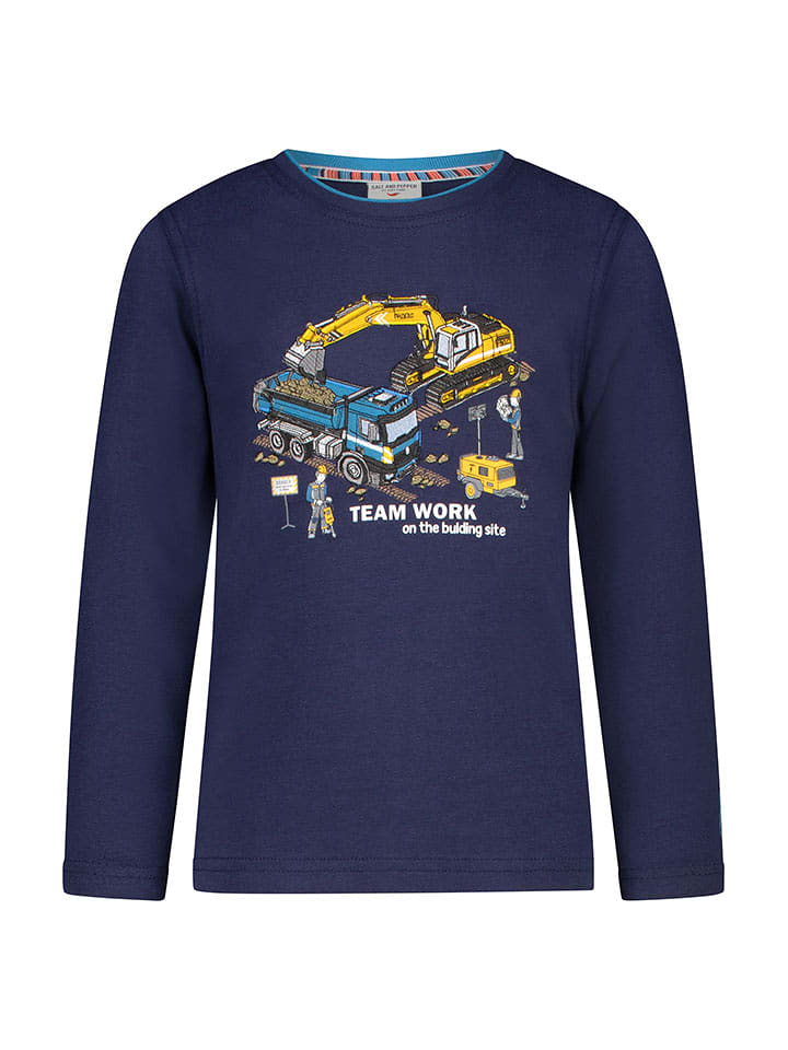 Salt and Pepper Koszulka "Team work" w kolorze granatowym rozmiar: 128/134