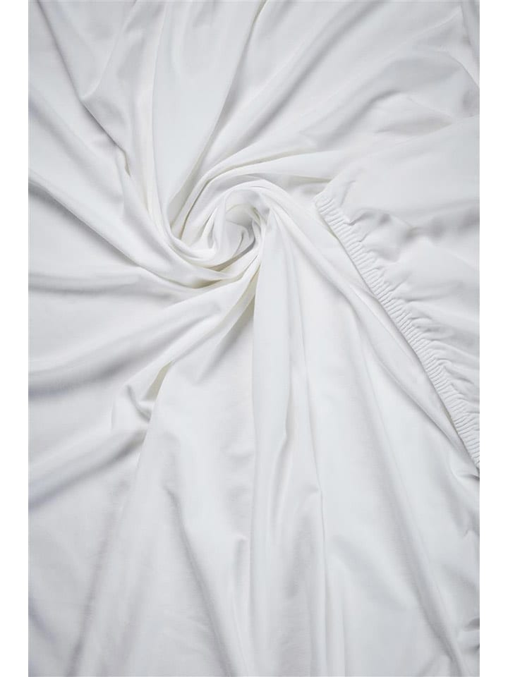 Beddinghouse Dżersejowe prześcieradło w kolorze białym na gumce rozmiar: 120x200/220 cm