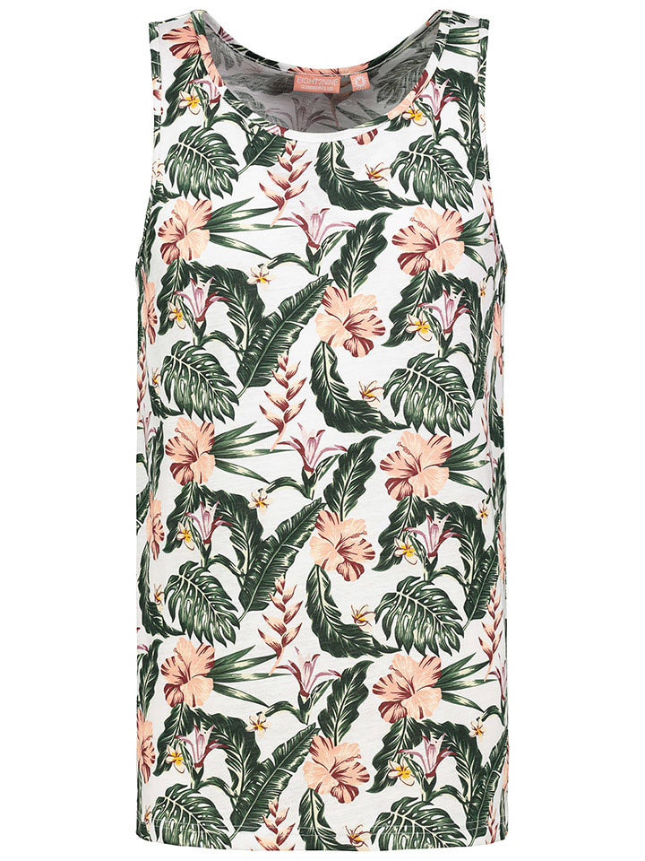 Eight2Nine Top w kolorze zielono-pomarańczowo-białym rozmiar: L