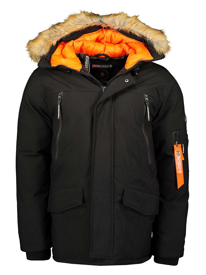 Geographical Norway Parka "Arnold" w kolorze czarnym rozmiar: S