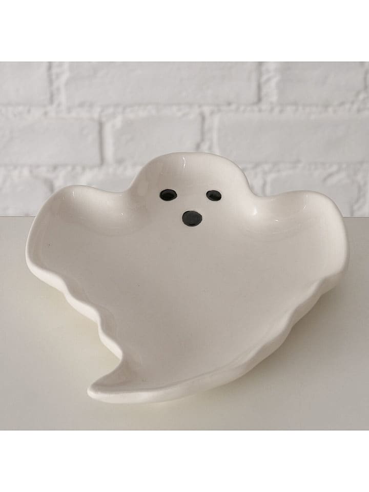 Boltze Talerz "Spooks" w kolorze białym do serwowania - 20 x 16 cm rozmiar: onesize