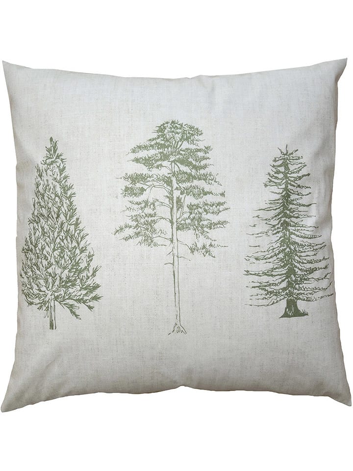 Clayre & Eef Poszewka w kolorze beżowo-zielonym na poduszkę - 45 x 45 cm rozmiar: onesize