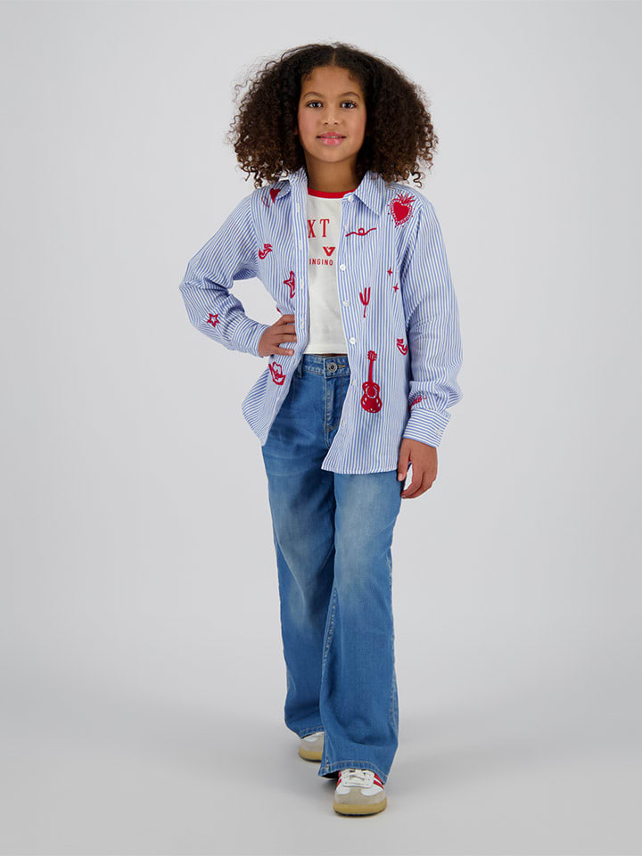 Vingino Koszula "Lotta" w kolorze błękitno-białym rozmiar: 92