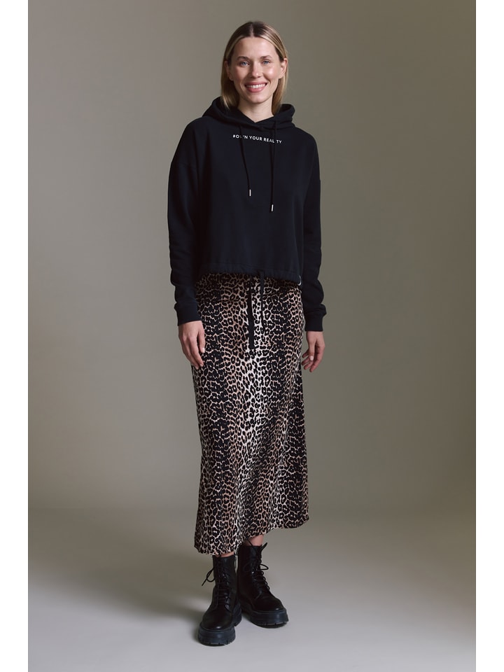 Cotton Candy Spódnica w kolorze jasnobrązowo-czarnym rozmiar: M