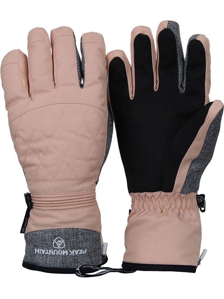 Peak Mountain Rękawiczki narciarskie "Montblanc" w kolorze jasnoróżowym rozmiar: S/M