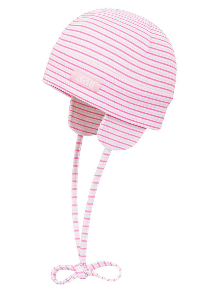 Döll Czapka w kolorze różowo-białym rozmiar: 43 cm
