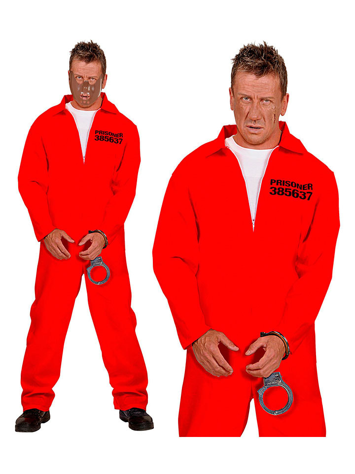 Carnival Party 2-częściowy kostium "Inmate" w kolorze czerwonym rozmiar: S