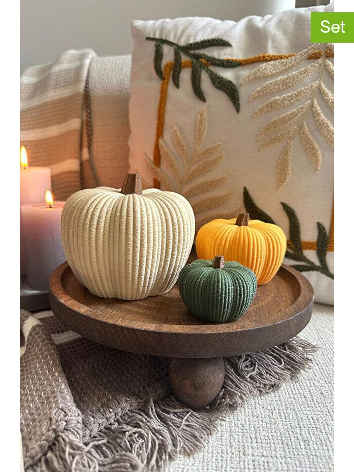 ABERTO DESIGN Dekoracje (3 szt.) w kolorze kremowym, żółtym i turkusowym rozmiar: onesize