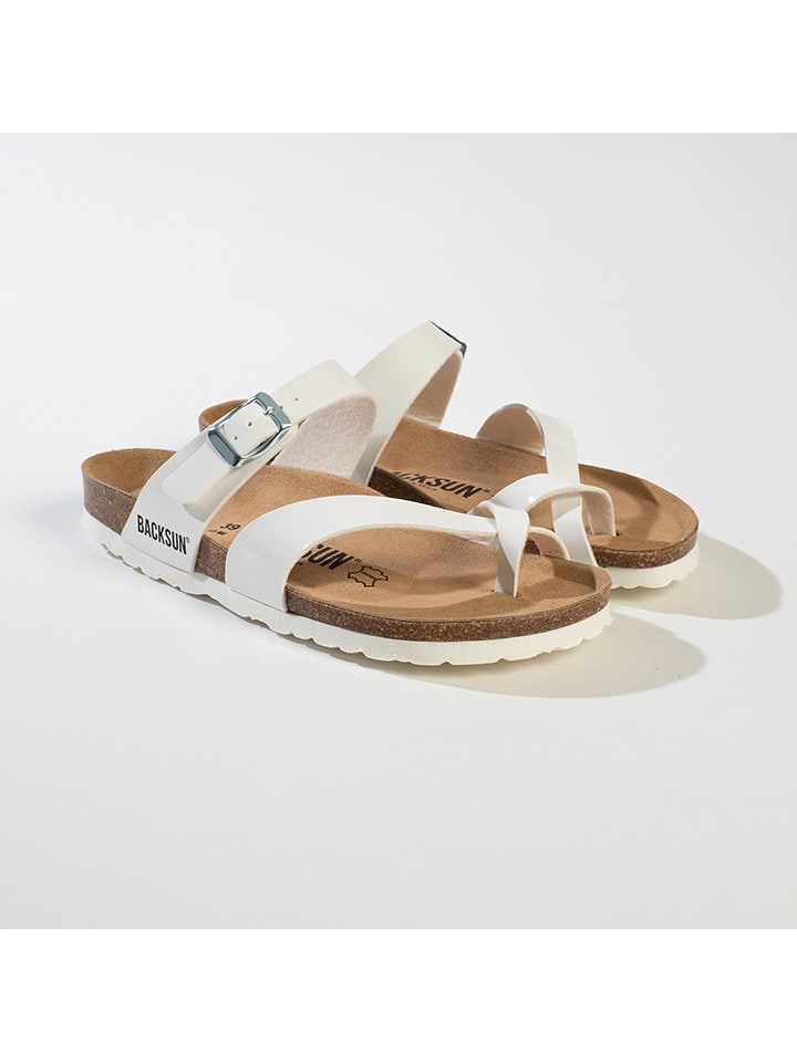 BACKSUN Japonki "Barcelone" w kolorze białym rozmiar: 40